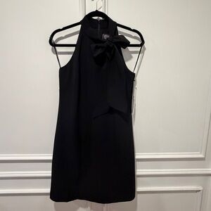 Vince Camuto Black Halter Dress with Bow Detail Size 4 NWT